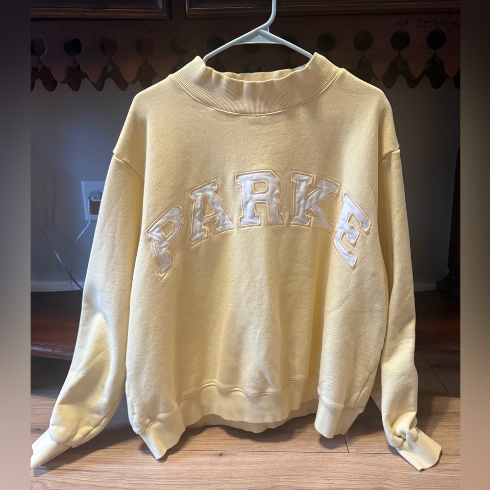 PARKE Women's Mock Neck Sweatshirt in Peel